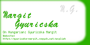 margit gyuricska business card